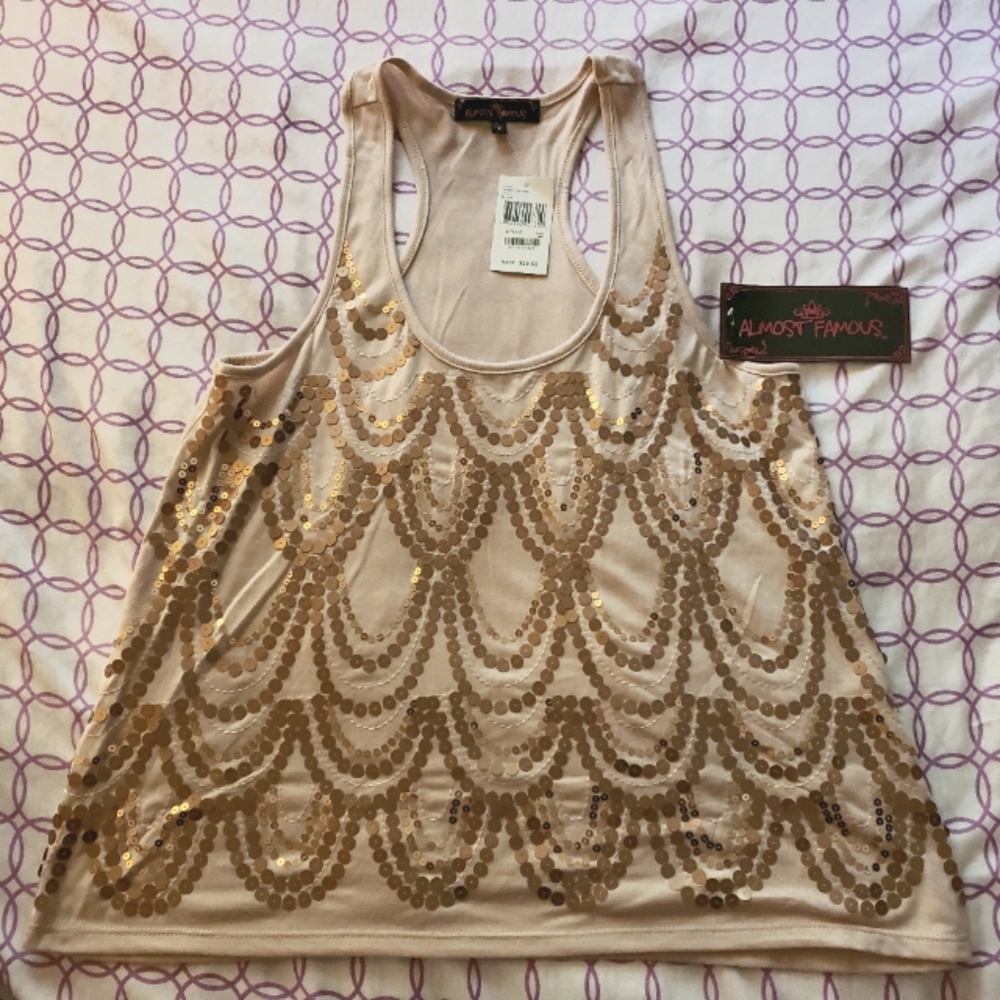 Blush Sequin Tank top